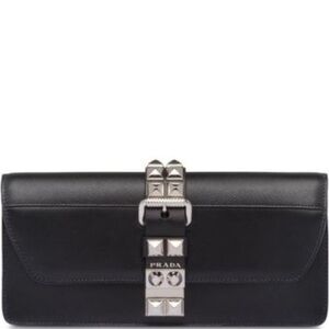 RARE- Prada Elektra Leather Clutch and Crossbody Bag